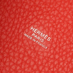 Hermes Handbag Picotin Lock PM Rouge Tomato Leather — view 4