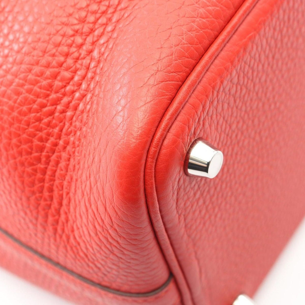 Hermes Handbag Picotin Lock PM Rouge Tomato Leather — view 6