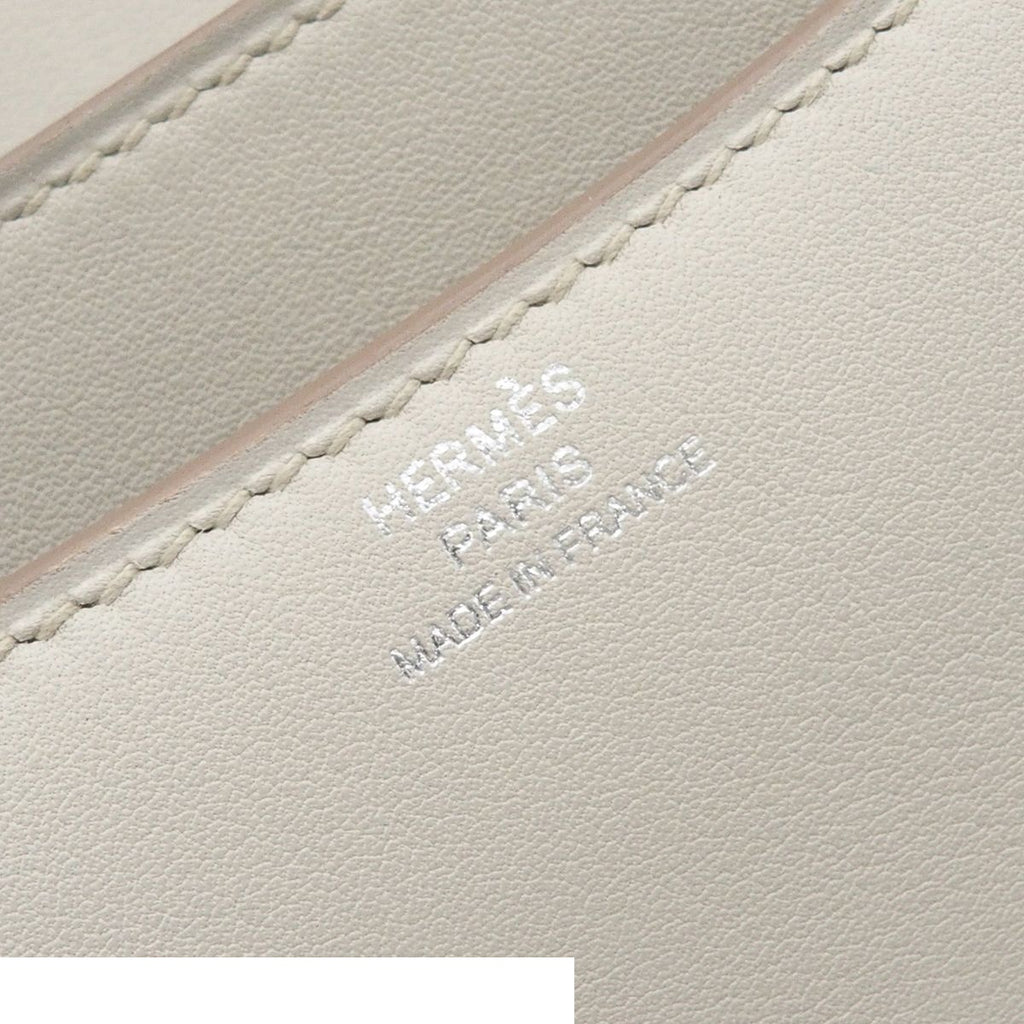 Hermes Constance 3 Mini Pearl Gray Silver Swift Shoulder Bag — view 6