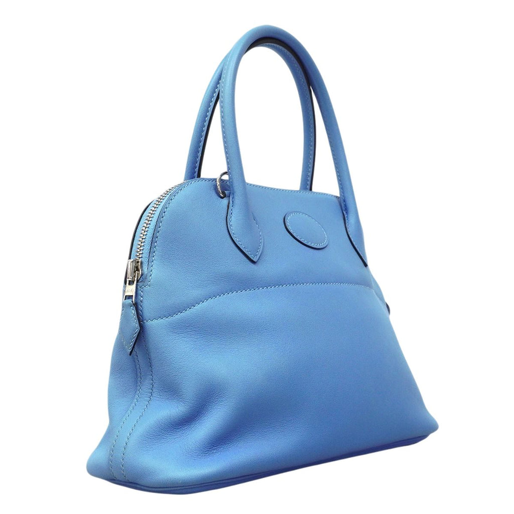 Hermes Handbag Bolide 27 Swift Celeste Silver — view 2