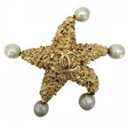 Chanel Brooch Star Demochif CC Logo Vintage Lava Magma