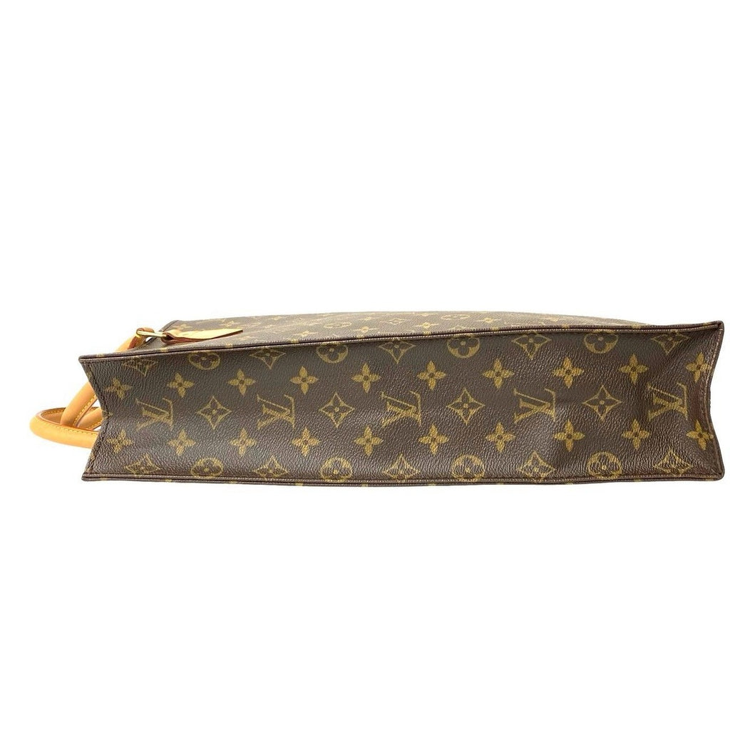 Louis Vuitton Sac Plat Monogram Leather Tote Business Brown — view 5