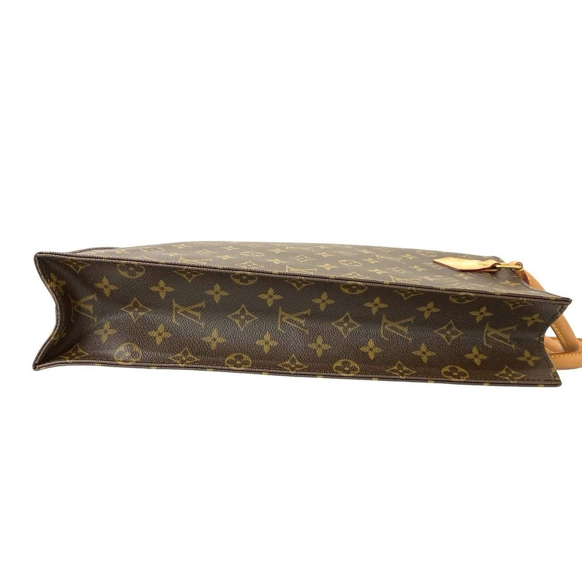 Louis Vuitton Sac Plat Monogram Leather Tote Business Brown — view 6