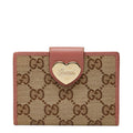 Gucci GG Canvas Card Case Beige Pink
