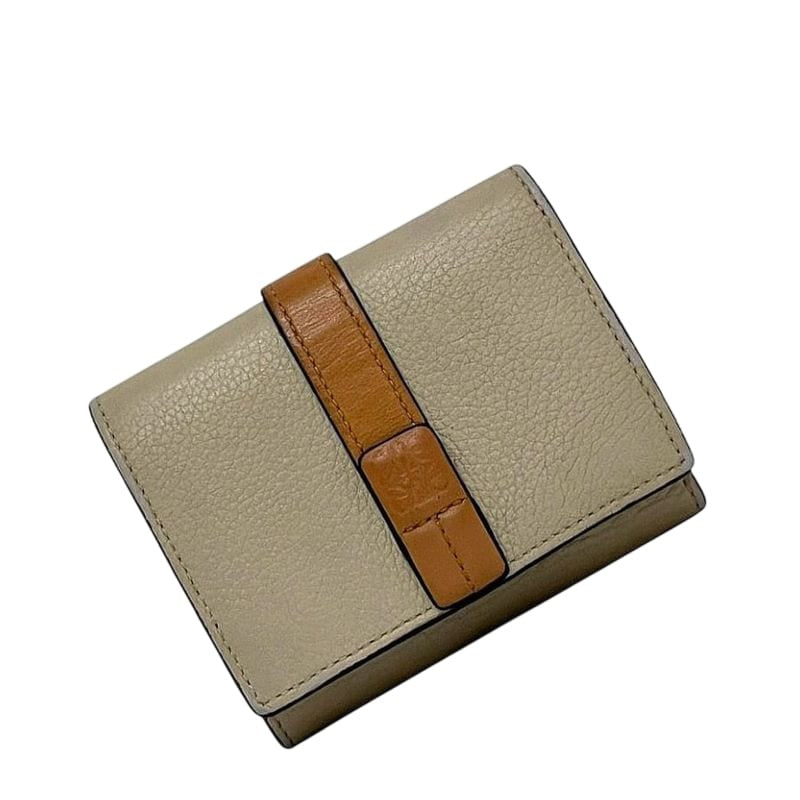 Loewe Trifold Wallet Beige Brown