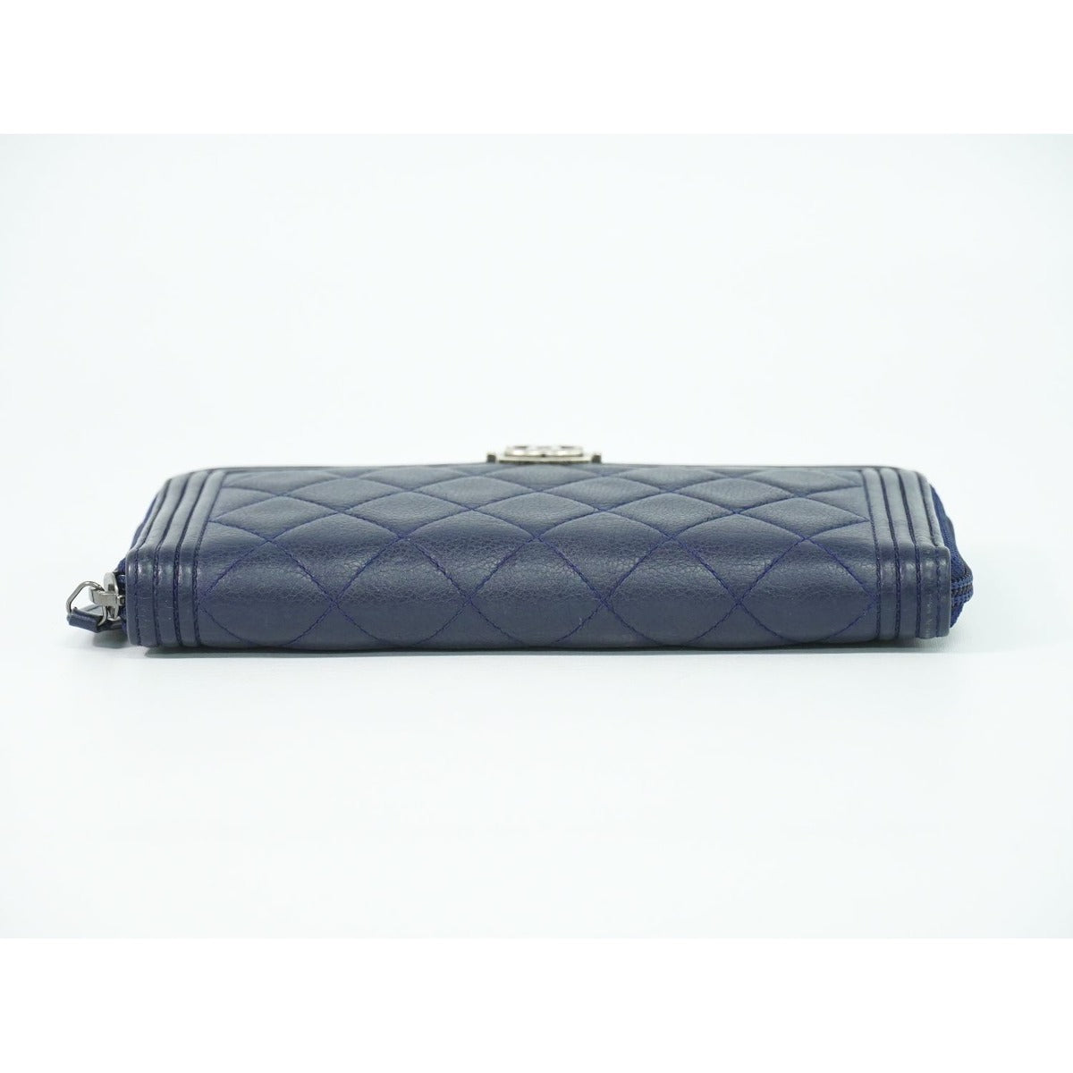 Chanel CC Logo Quilted Zip Around Wallet — view 3