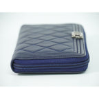 Chanel CC Logo Quilted Zip Around Wallet — view 4