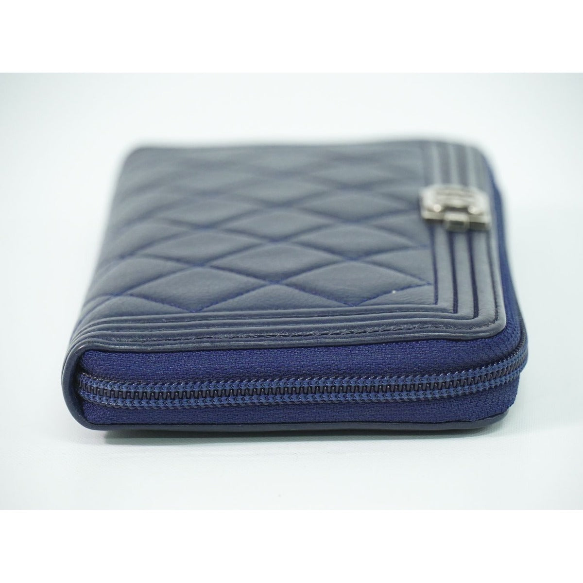 Chanel CC Logo Quilted Zip Around Wallet — view 4