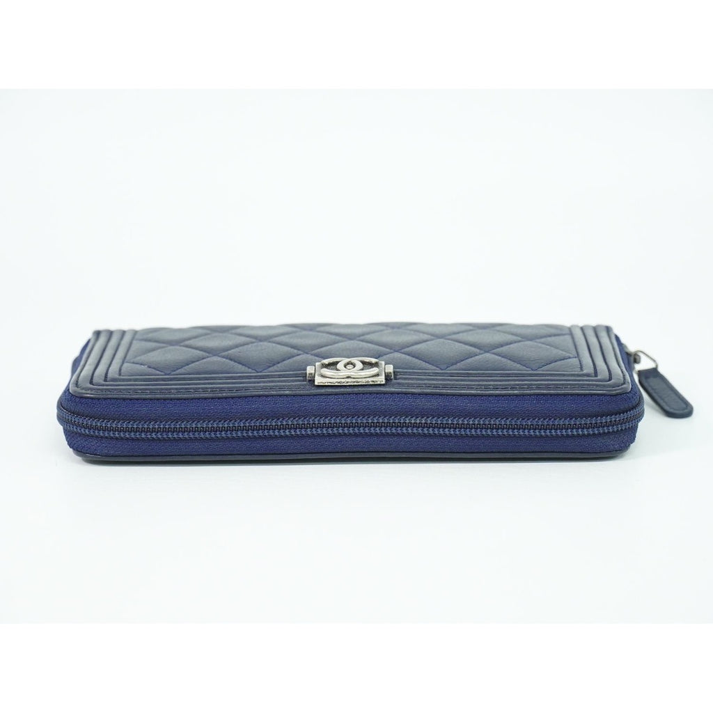 Chanel CC Logo Quilted Zip Around Wallet — view 5