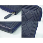 Chanel CC Logo Quilted Zip Around Wallet — view 6