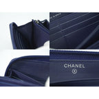 Chanel CC Logo Quilted Zip Around Wallet — view 8