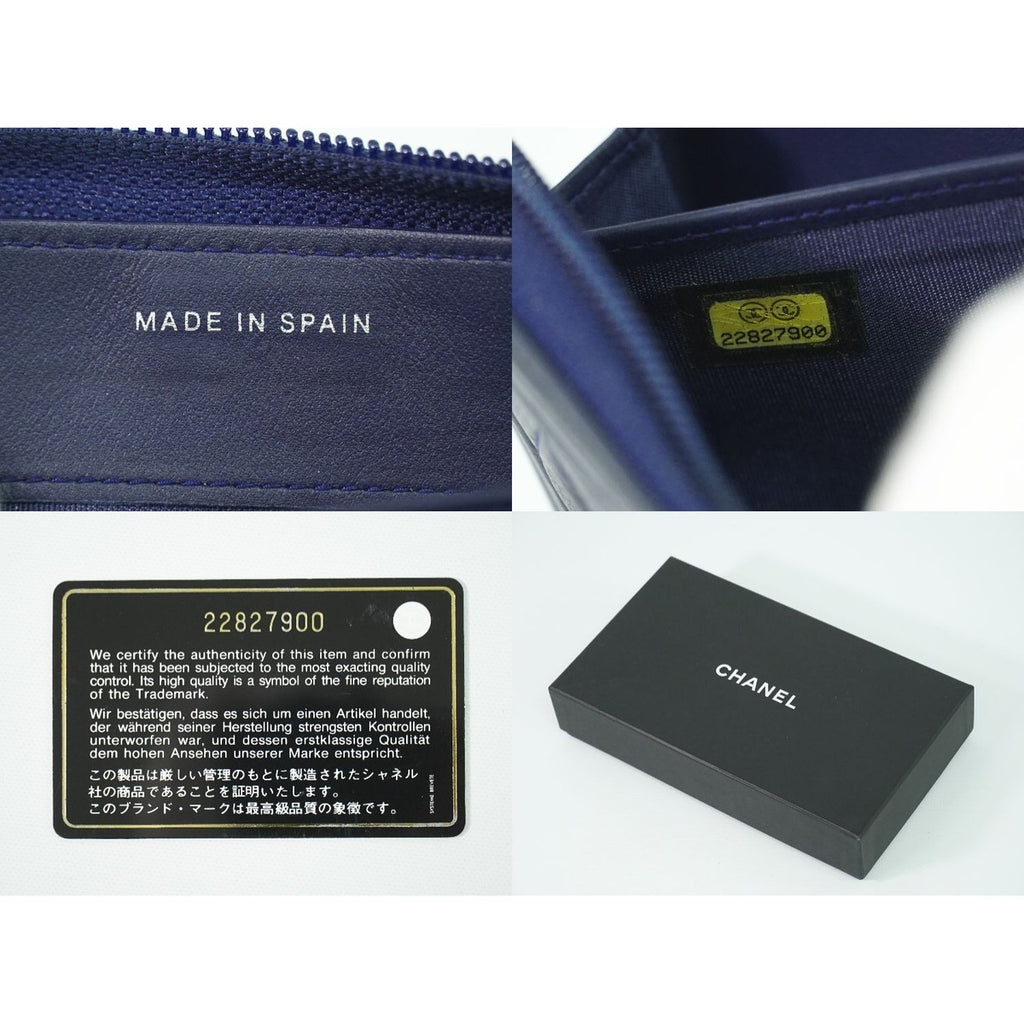 Chanel CC Logo Quilted Zip Around Wallet — view 9