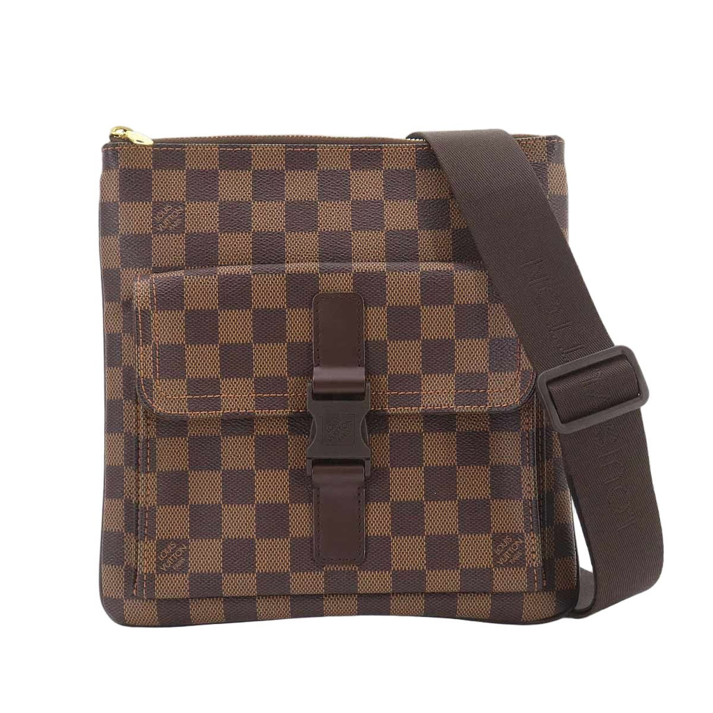 Louis Vuitton Damier Pochette Melville Shoulder Bag Ebene