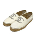 Chanel Espadrilles White CC Logo