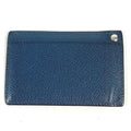 Hermes Card Case Chuchu Logo Series Leather Navy