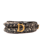 Dior Blue Canvas Bree Kusaddle Navy — view 6