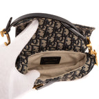 Dior Blue Canvas Bree Kusaddle Navy — view 9