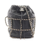 Chanel Shoulder Bag As2313 Black Lambskin Bucket Drawstring Chain — view 2