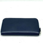 Prada Wallet Saffiano Round Navy Blue Card Coin Bill Holder — view 2