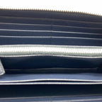 Prada Wallet Saffiano Round Navy Blue Card Coin Bill Holder — view 4