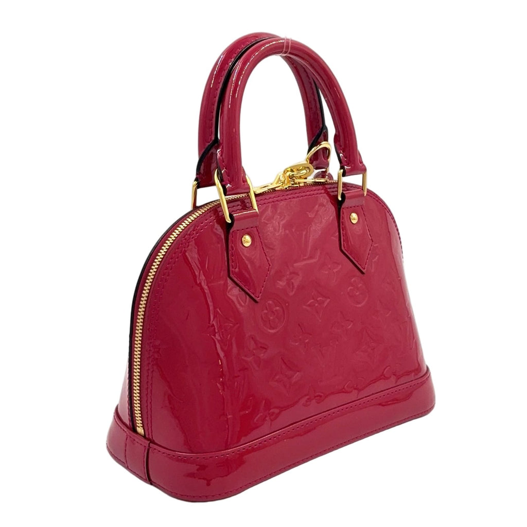Louis Vuitton Alma BB Monogram Vernis Rose Indien Enamel Leather Pink Handbag — view 2