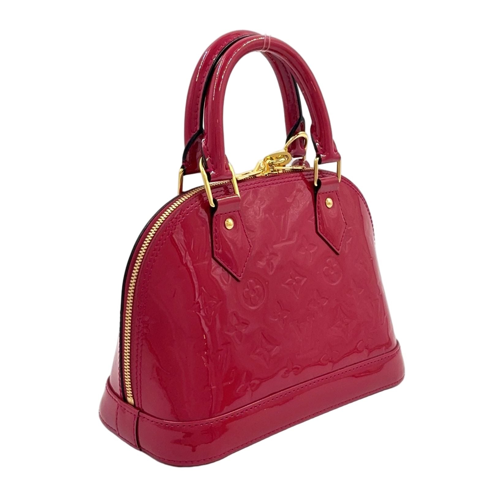 Louis Vuitton Alma BB Monogram Vernis Rose Indien Enamel Leather Pink Handbag — view 2