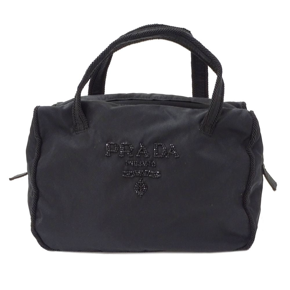 Prada Bag Handbag Tessuto Nylon Beads Black Going Out Adult Simple
