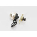 Chanel Logo CC Rhinestone Pearl Swing Coco Mark Gunmetal — view 3