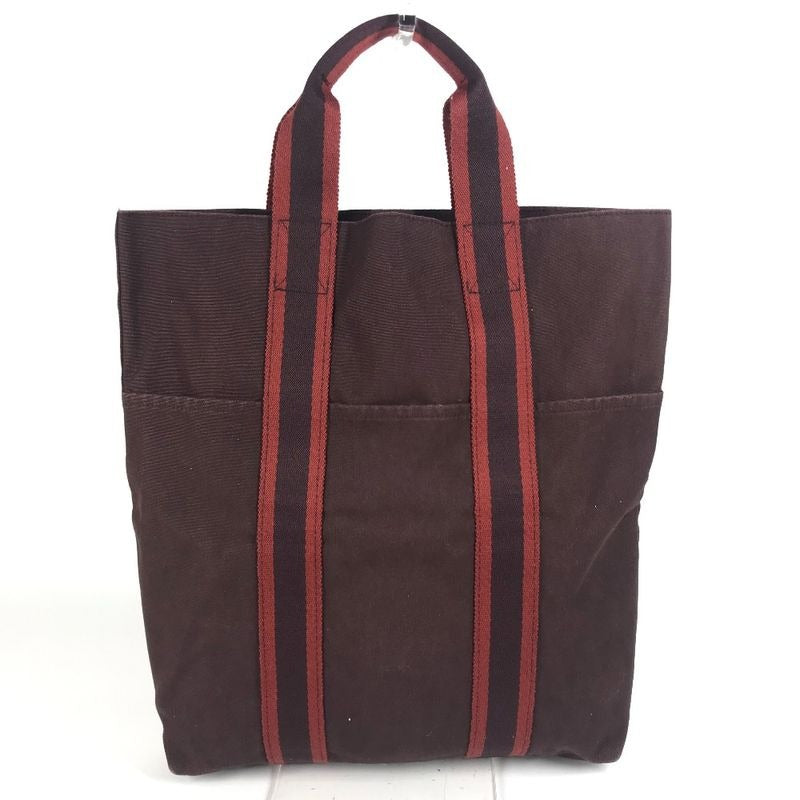Hermes Handbag Fourre Tout Cabas Cotton Brown