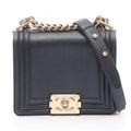 Chanel Shoulder Bag As3018 Navy Leather Chain