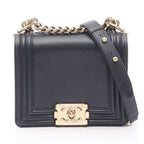 Chanel Shoulder Bag As3018 Navy Leather Chain