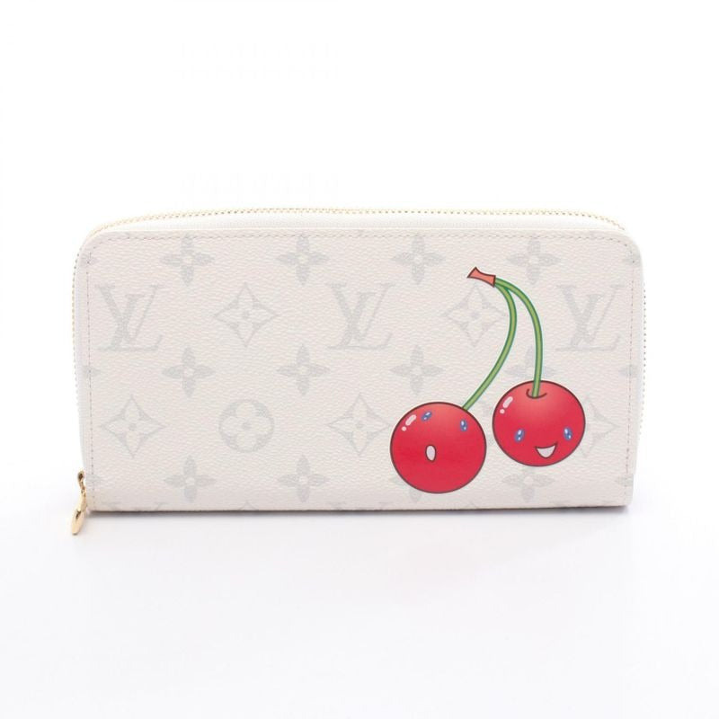 Louis Vuitton Round Long Wallet TM Zippy White Coated