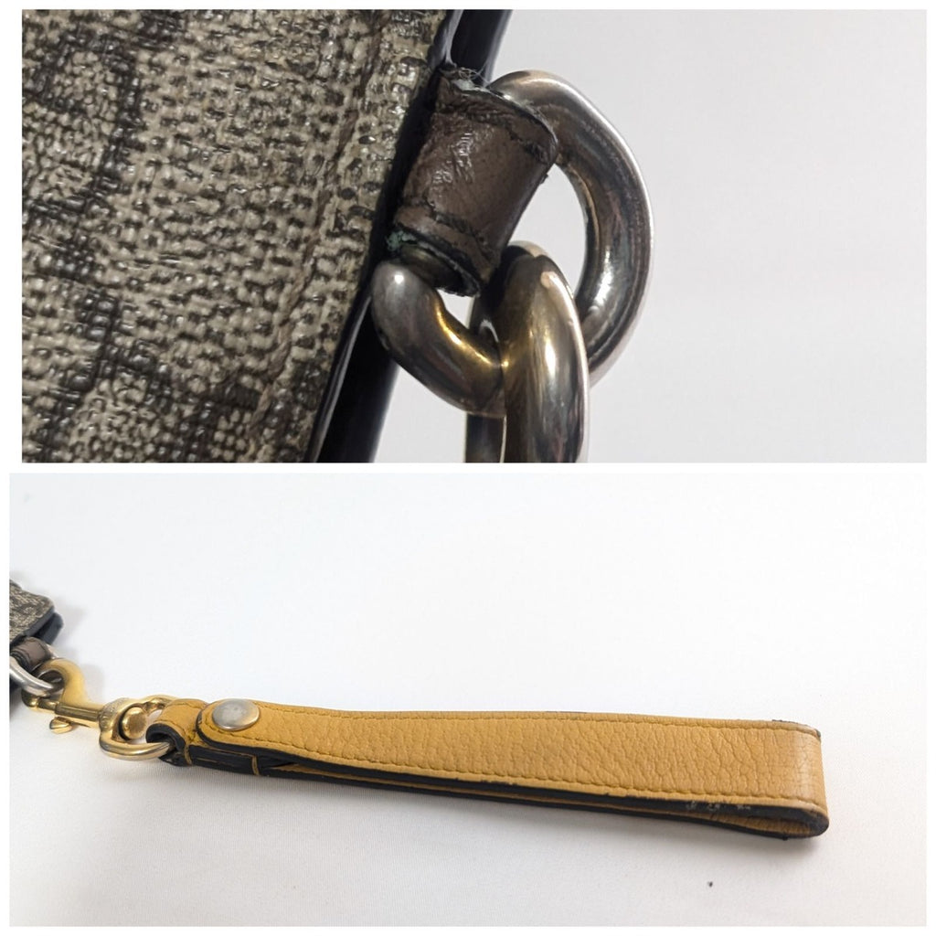 Gucci GG Supreme Neo Vintage Taiga Head Logo Brown Clutch — view 7