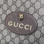 Gucci GG Supreme Neo Vintage Taiga Head Logo Brown Clutch — view 8