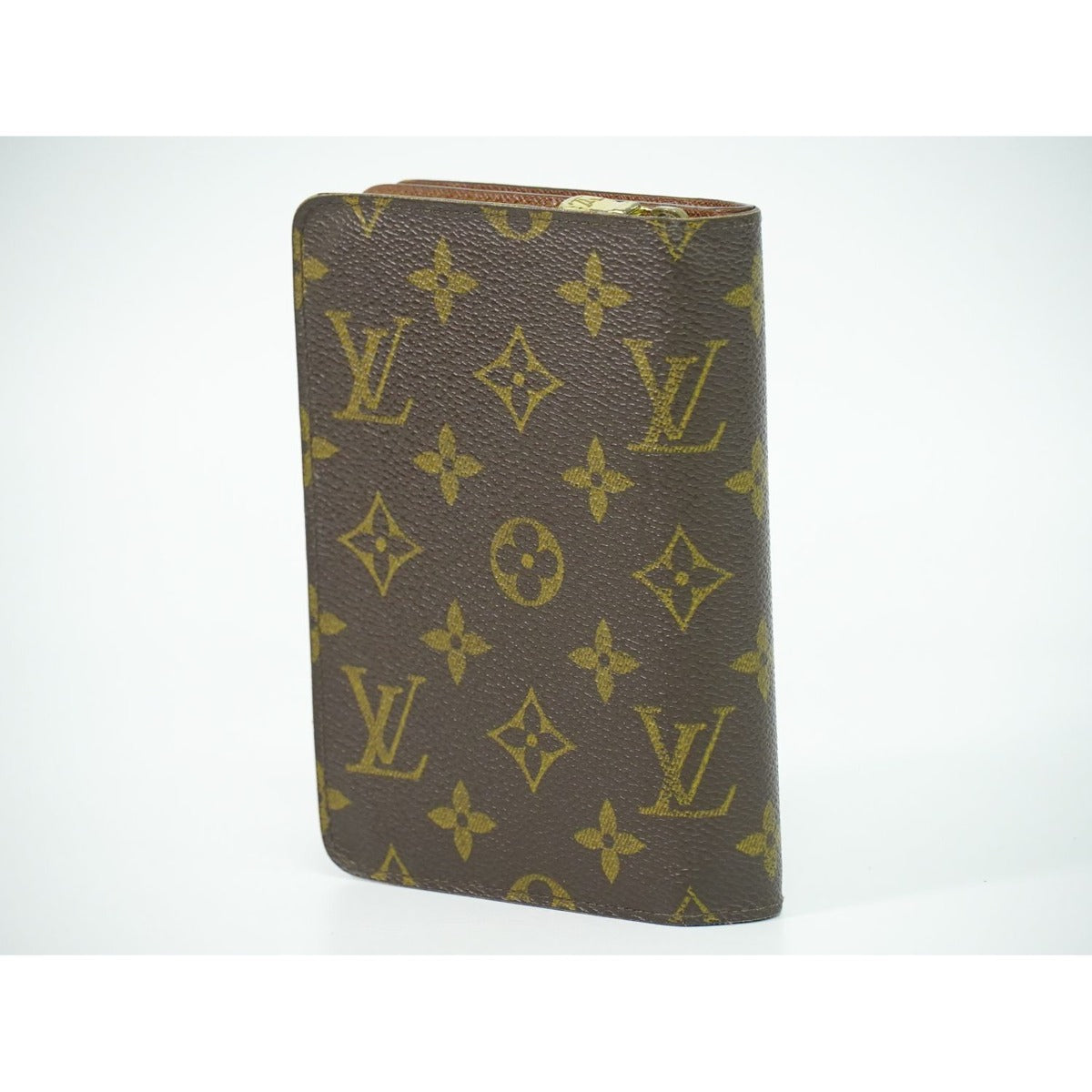 Louis Vuitton LV Porte Papier Zip Monogram Fold Wallet Brown — view 2