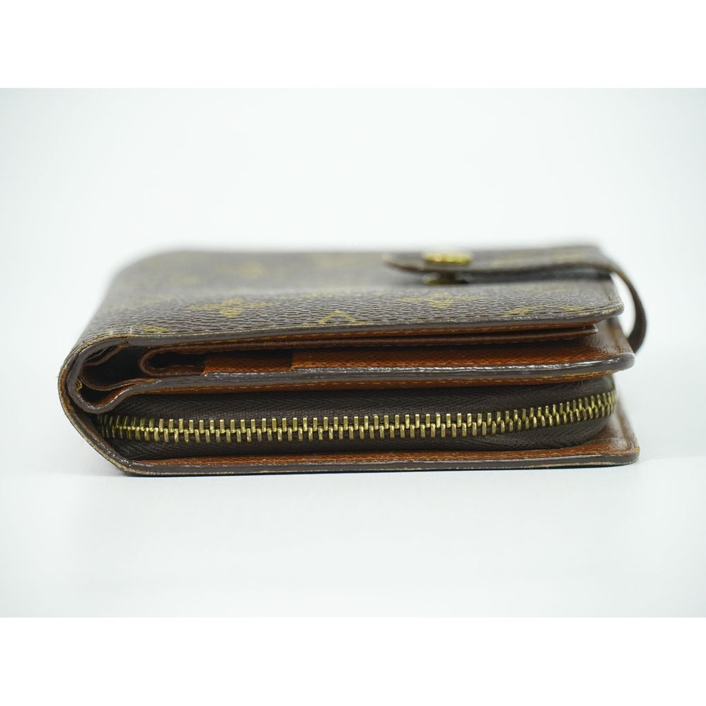 Louis Vuitton LV Porte Papier Zip Monogram Fold Wallet Brown — view 3