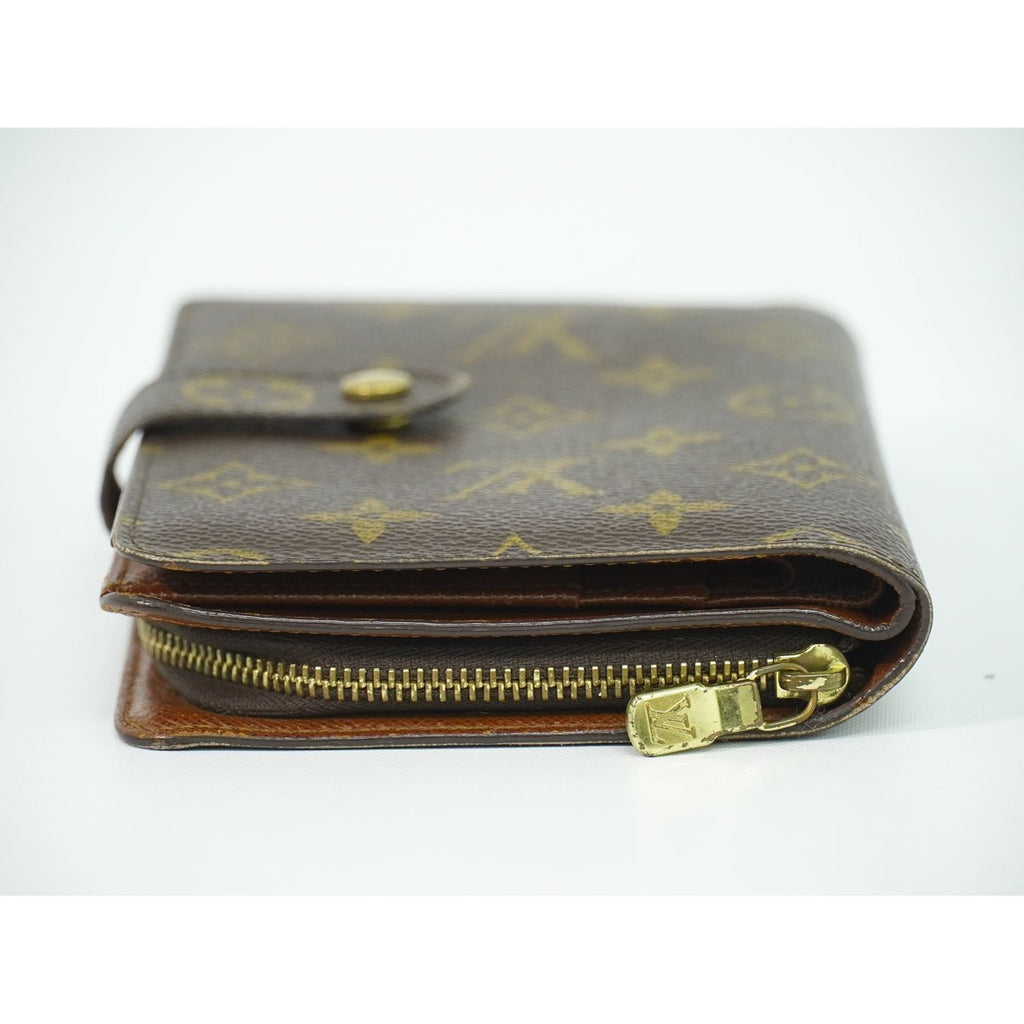 Louis Vuitton LV Porte Papier Zip Monogram Fold Wallet Brown — view 4