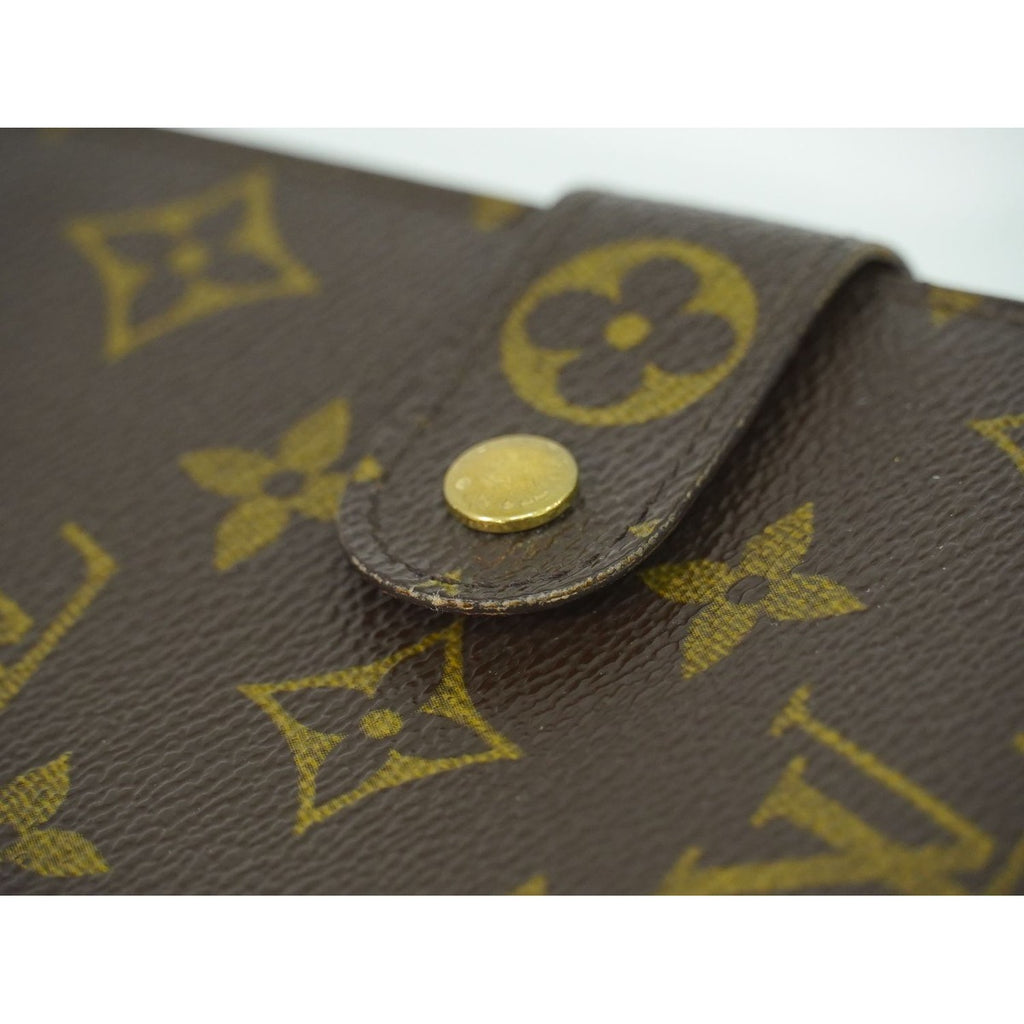 Louis Vuitton LV Porte Papier Zip Monogram Fold Wallet Brown — view 6