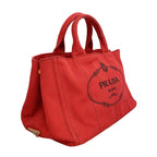 Prada Tote Canapa Canvas Red Gold — view 2