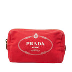 Prada Canapa Logo Red Canvas