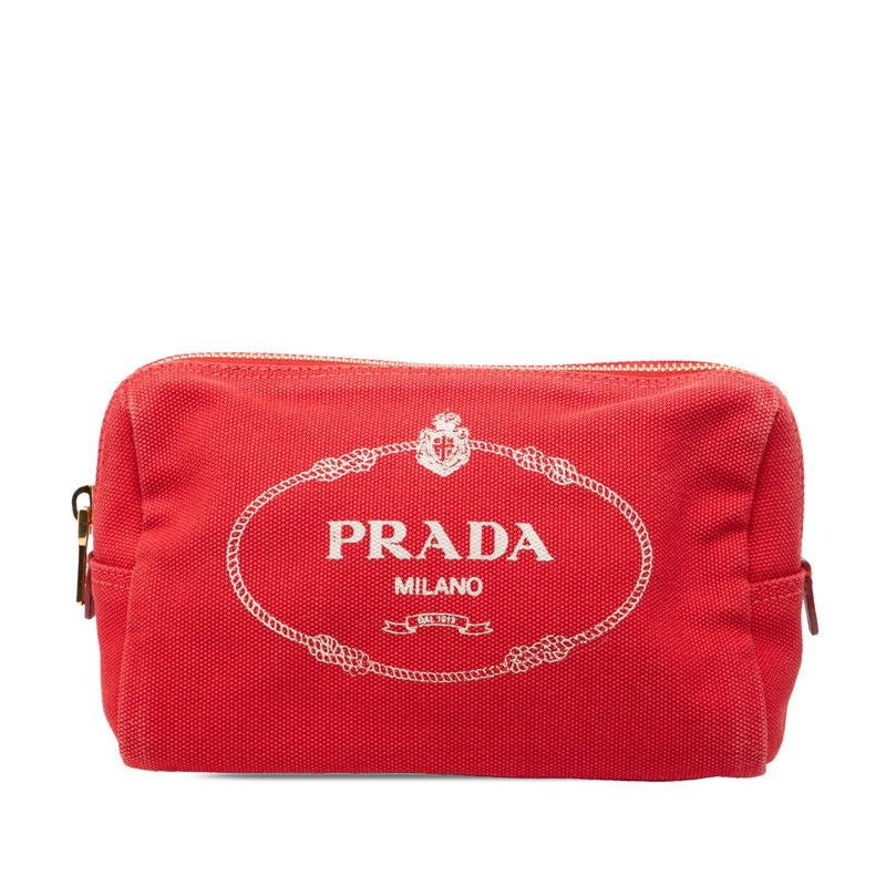Prada Canapa Logo Red Canvas