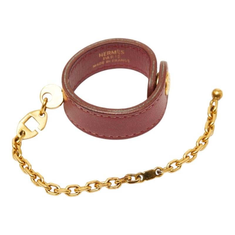Hermes Nomad Glove Holder Wine Red Leather