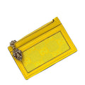Gucci Coin Case with Card Holder Yellow Hysteria Canvas Leather Purse Wallet