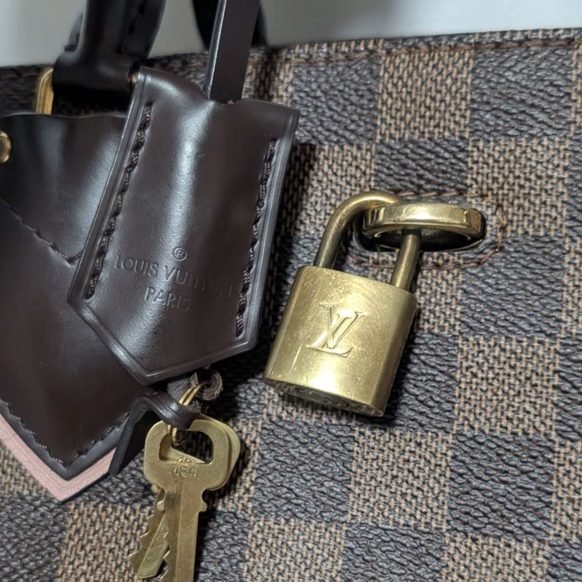 Louis Vuitton Normandie Damier Magnolia 2-Way Shoulder Bag Brown Pink — view 6
