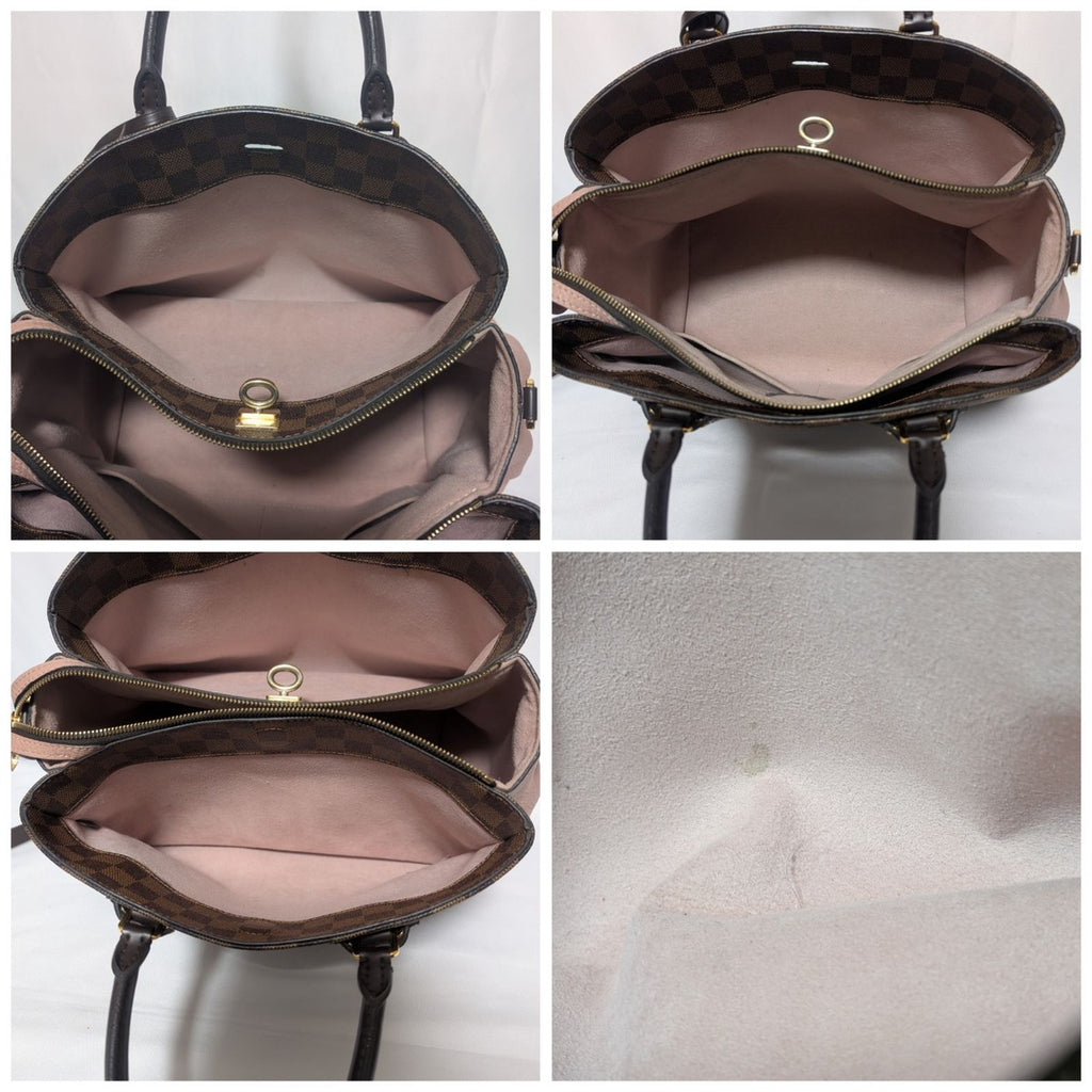 Louis Vuitton Normandie Damier Magnolia 2-Way Shoulder Bag Brown Pink — view 9