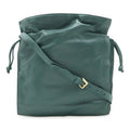 Loewe Flamenco Drawstring Bag Shoulder Crossbody Nappa Leather Blue Green