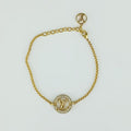 Louis Vuitton Bracelet Louise By Knight Gold Metal Rhinestone