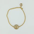 Louis Vuitton Bracelet Louise By Knight Gold Metal Rhinestone — view 2
