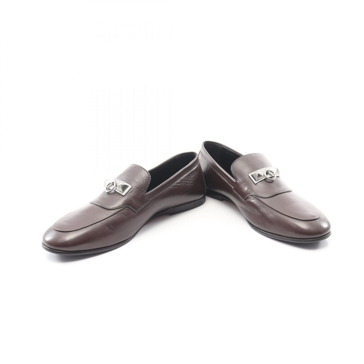 Hermes Loafers Collier de Chien Leather Brown — view 3