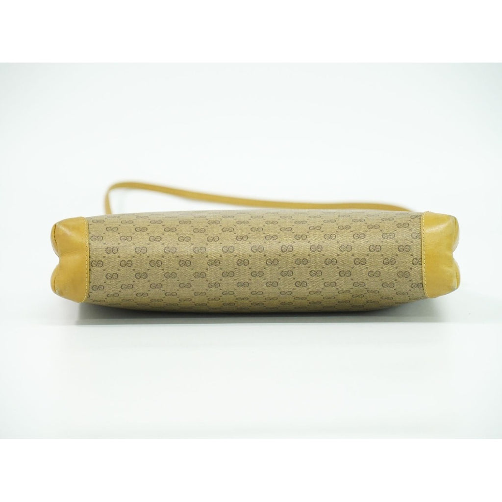 Gucci Vintage Micro GG Shoulder Bag Pochette Brown — view 3